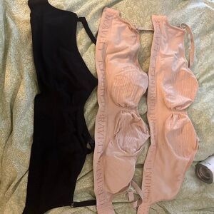 Kindred Bravely Black and Pink Nursing Bras Set